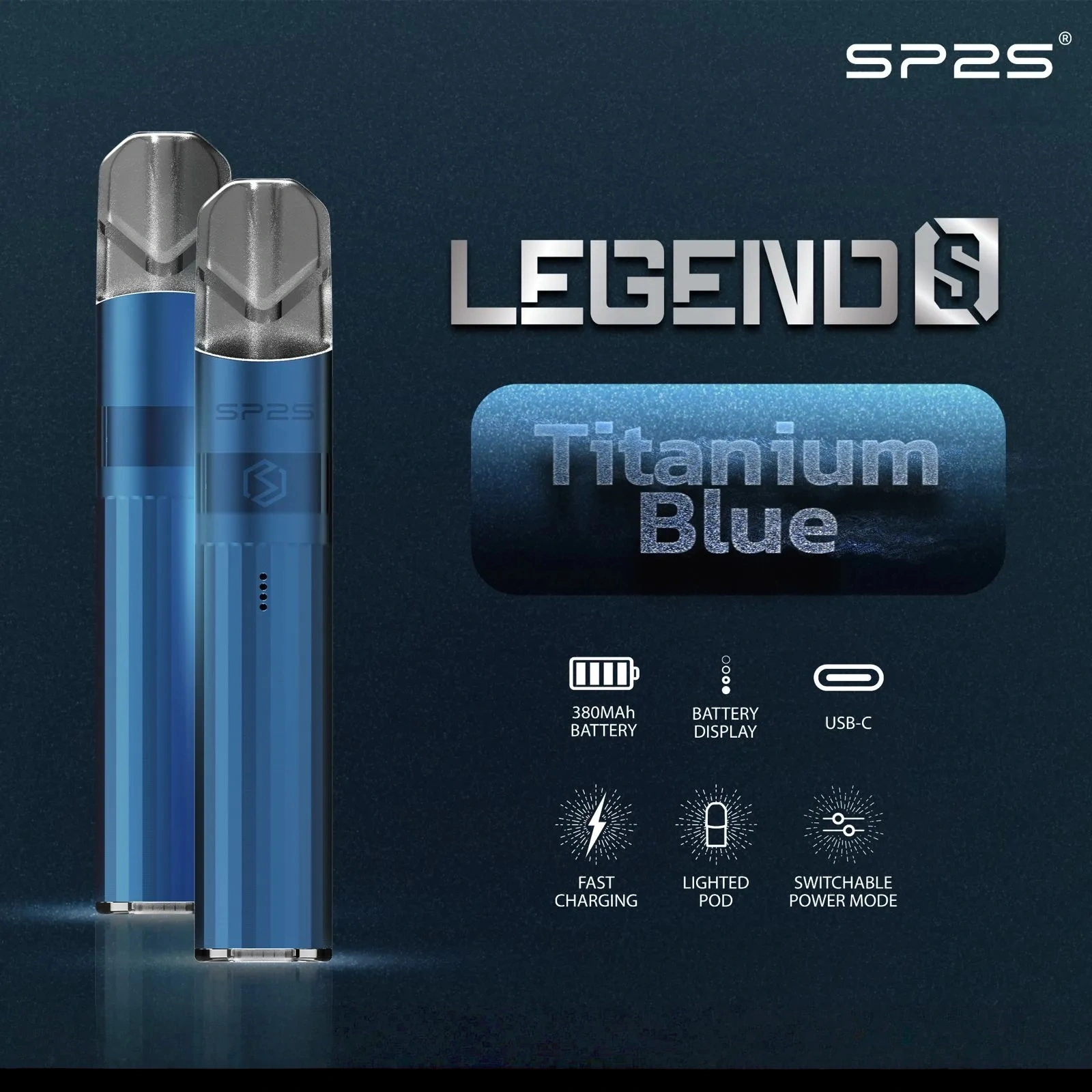 SP2s鈦金屬主機 SP2鈦色一代充電式煙桿|兼容一代煙彈:圖片 4