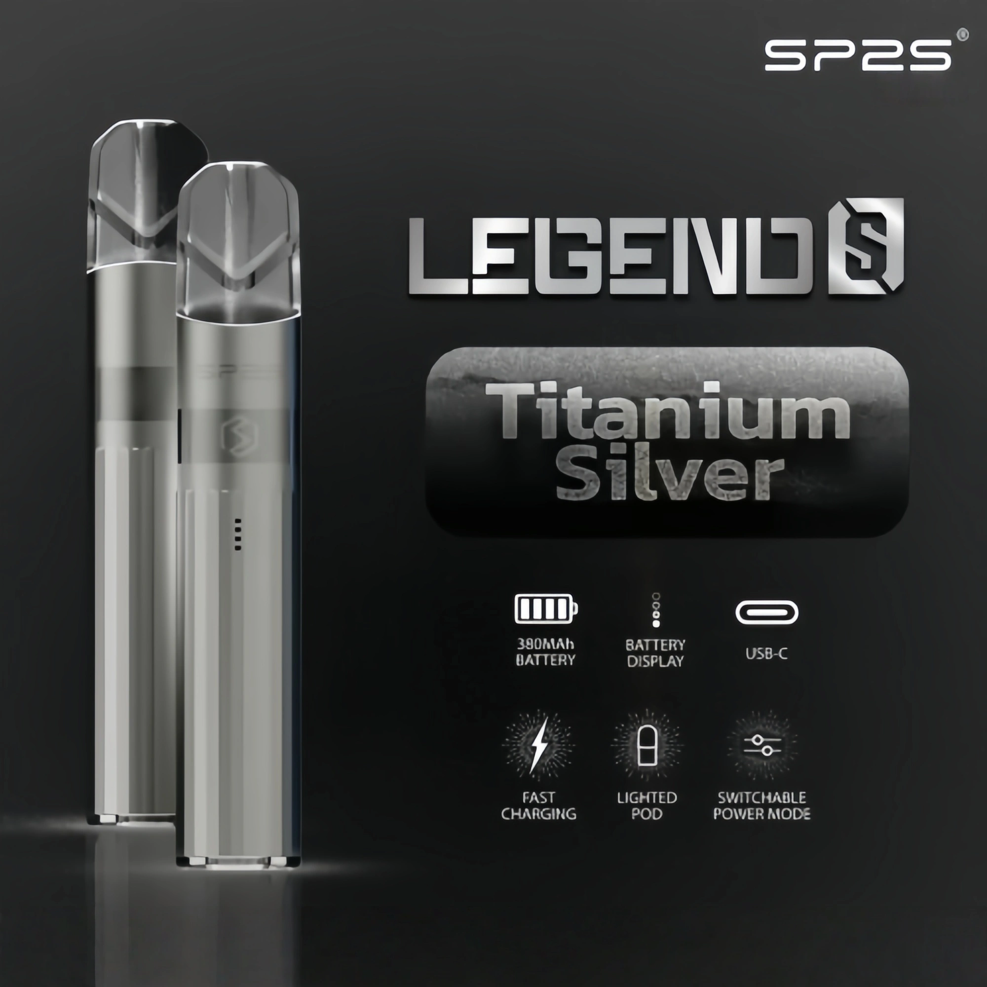 SP2s鈦金屬主機 SP2鈦色一代充電式煙桿|兼容一代煙彈:圖片 3